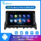 Автомобильное радио, мультимедийный видеоплеер, 2 din, Android 8,1, для Mercedes Benz C Class 3 W204 S204 2006 -2008 - 2011 IPS, рулевое колесо