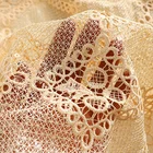 0,5 метров желтая кружевная ткань, Водорастворимая ажурная клетчатая вышивальная ткань, женское платье, декоративная ткань ручной работы сделай сам