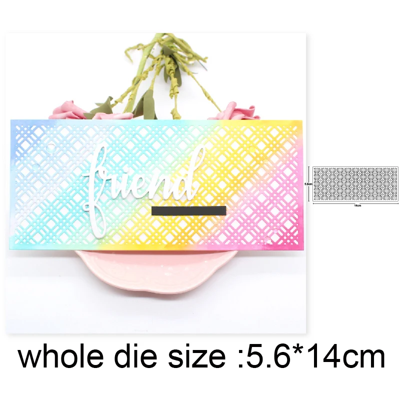 

2020 new metal dies Lattice Background Frame Cutting Dies Stencils DIY Scrapbooking dies Embossing Paper Card Making Craft dies