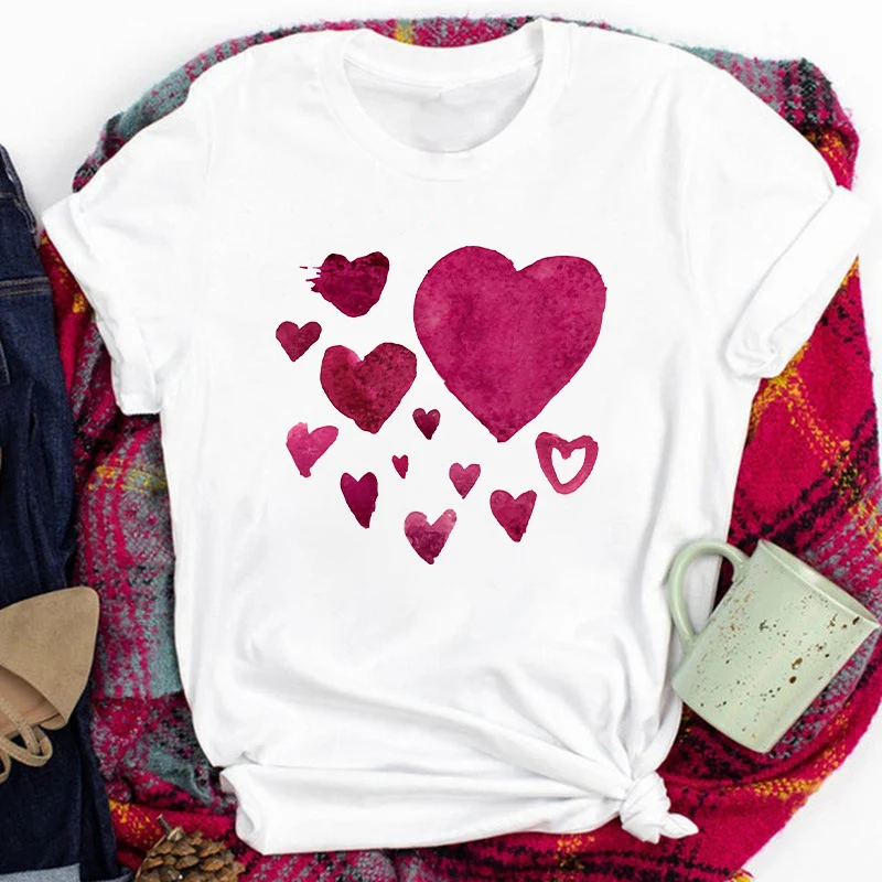 

Girl Fashion Exquisite Design Casual T-shirt New White Womens Round Neck Simple Top Female Summer Harajuku Short Sleeve Lady Tee