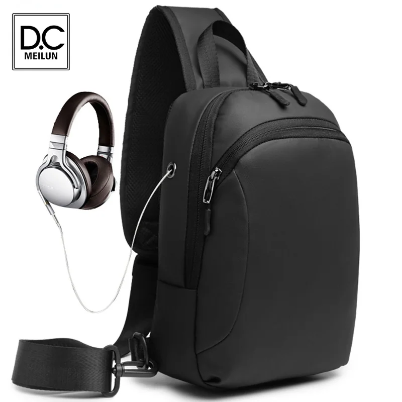 

Модная мужская сумка через плечо DC.meilun, водонепроницаемая дорожная многофункциональная сумка-слинг и сумка-мессенджер через плечо, нагрудн...