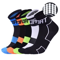 5 pairs professional men cycling socks reflective compression stocking runing football road bicycle bike socks for women sport