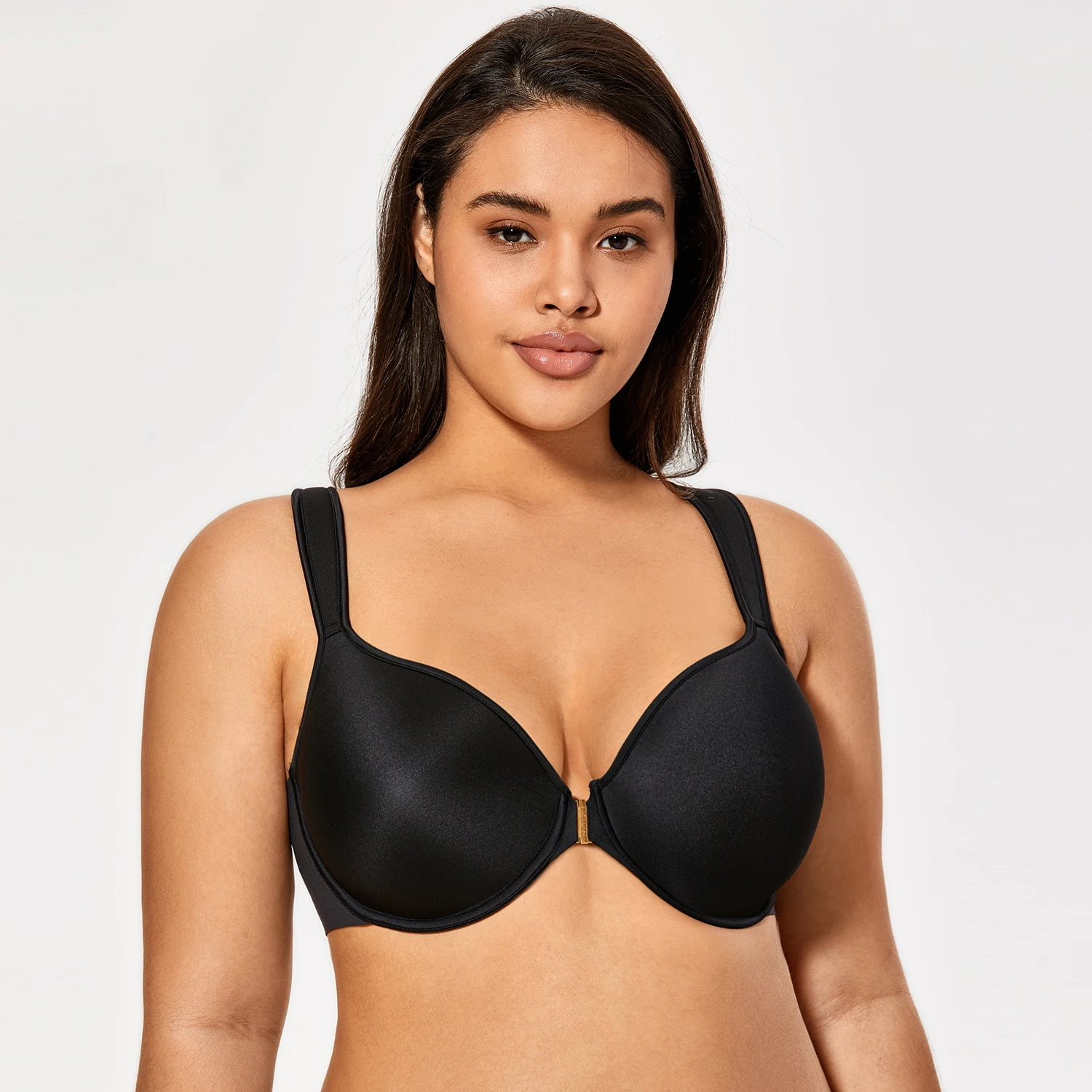 Delimira Women's Full Coverage Racerback Underwire Light Padded Front Closure Bra