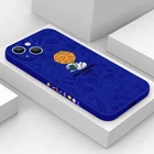 Силиконовый мягкий чехол с астронавтом для iPhone 13 12 Pro Max 11 Pro 13 Mini XS Max X XR 8 7 Plus SE 2020, креативный чехол