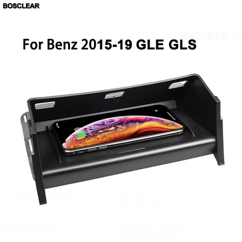 

Быстрое беспроводное зарядное устройство Qi 10 Вт для Mercedes Benz GLE C167 V167 C292 W166 GLS400/500 X166/167 2015-19 для Samsung huawei iPhone