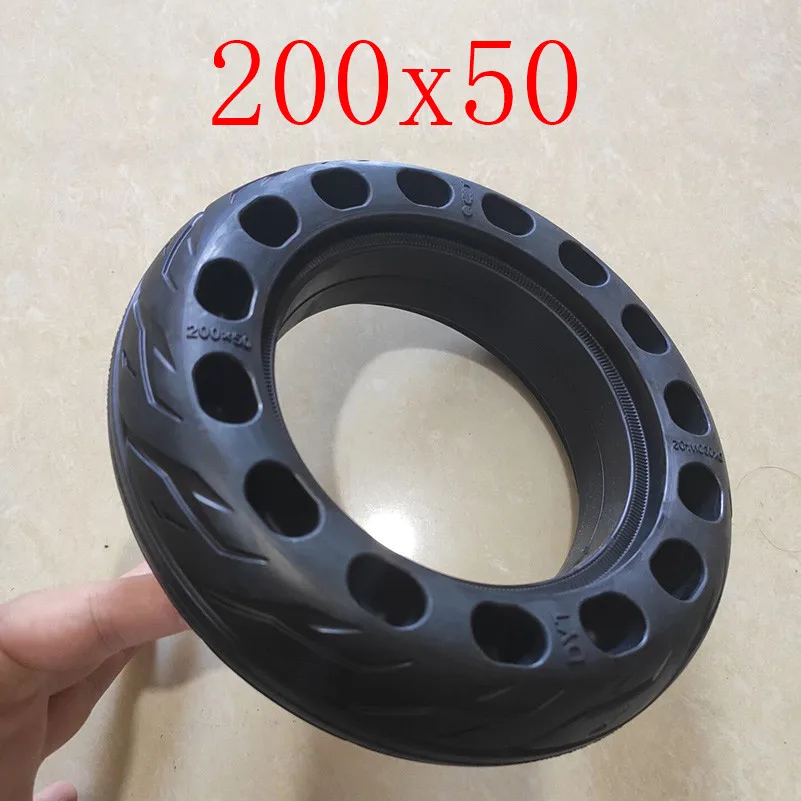 only solid tyre 200x50 сплошное колесо 200*50 бескамерные колеса взрывозащищенный электрический велосипедный скутер шины 8 дюймов мотоцикл твердые шины пчелиный улей отверстие - Цвет: only solid tyre