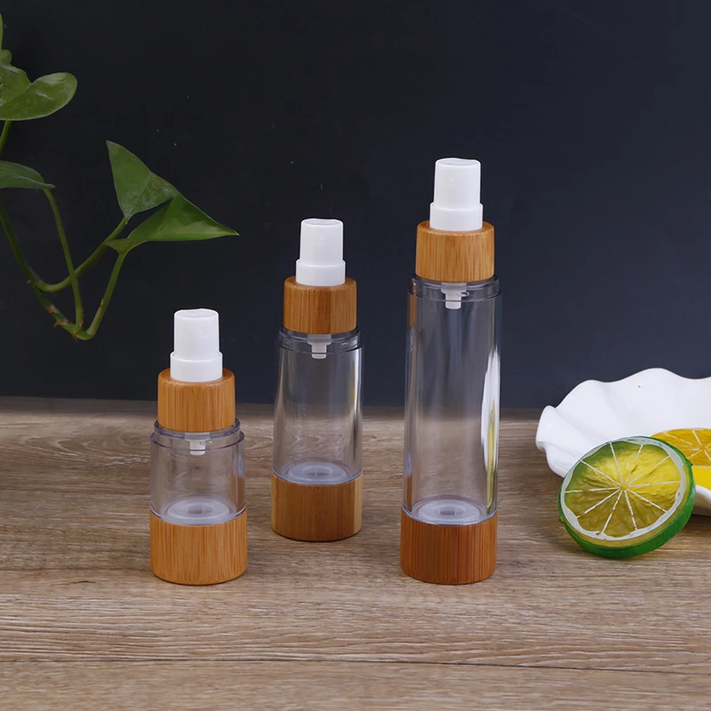 Пустая эмульсионная бутылка из бамбукового стекла 20/30/50/80/100/120 мл крем для ухода