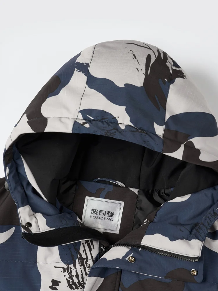 Пуховик BOSIDENG мужская новая куртка средней длины с капюшоном модная зимняя