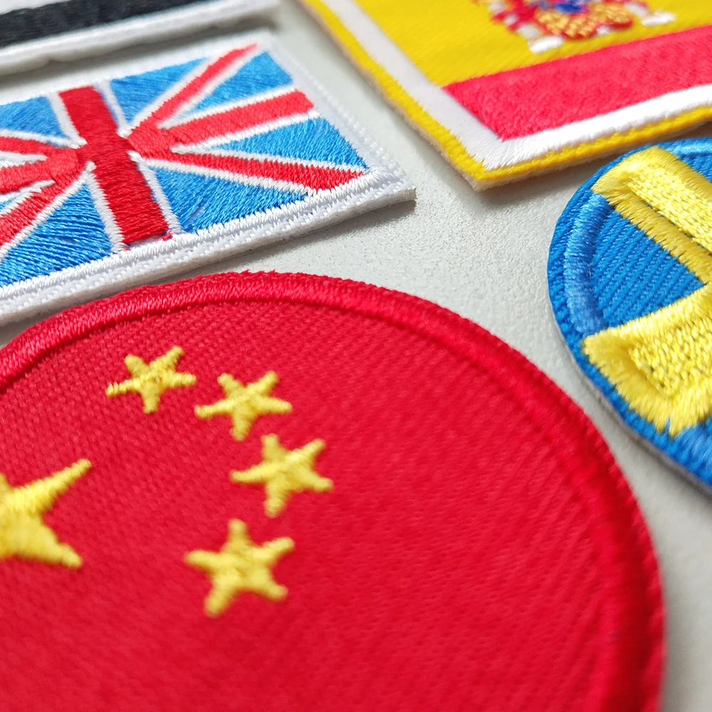 Наклейки с национальным флагом вышитые нашивки наклейки российским испанским и
