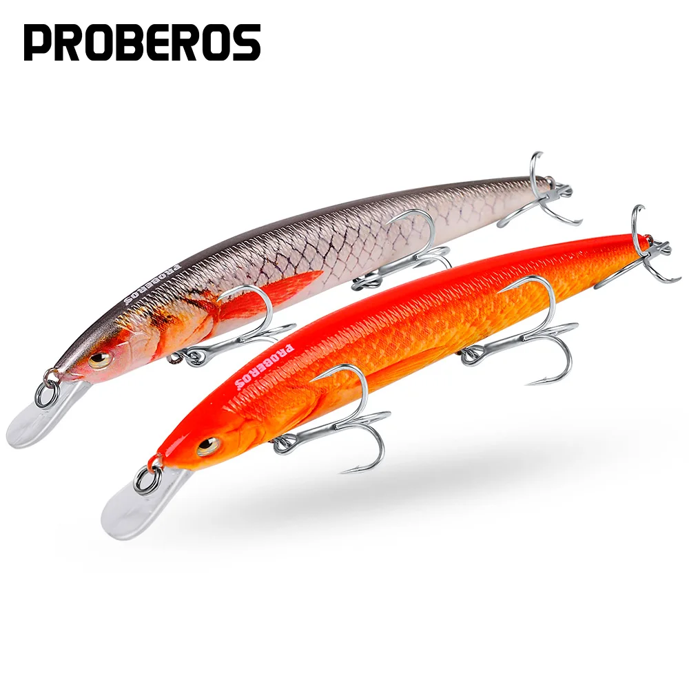 

PROBEROS 1PCS Minnow Bait 9g-18g Diving Fishing Lures Artificial Hard Bait Long Casting Wobbler Trolling Swimbait Fishing Tackle