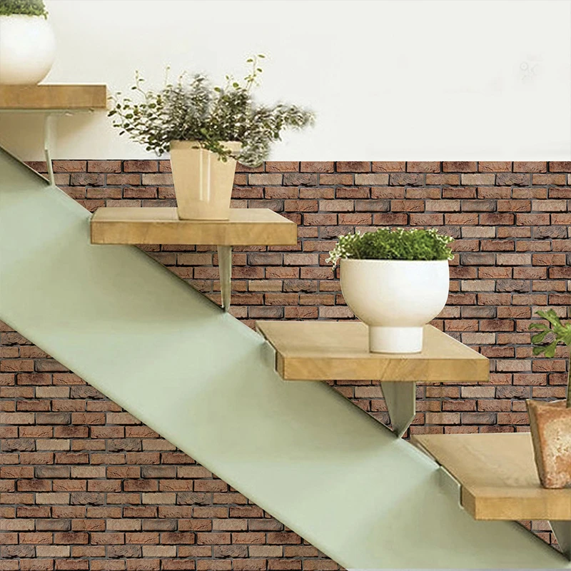 

Peel and Stick 3D Vinyl Wallpapers Brick Wood Stone Texture Kitchen Tiles Stickers Self-Adhesive Waterproof Home Wall Decor Sets