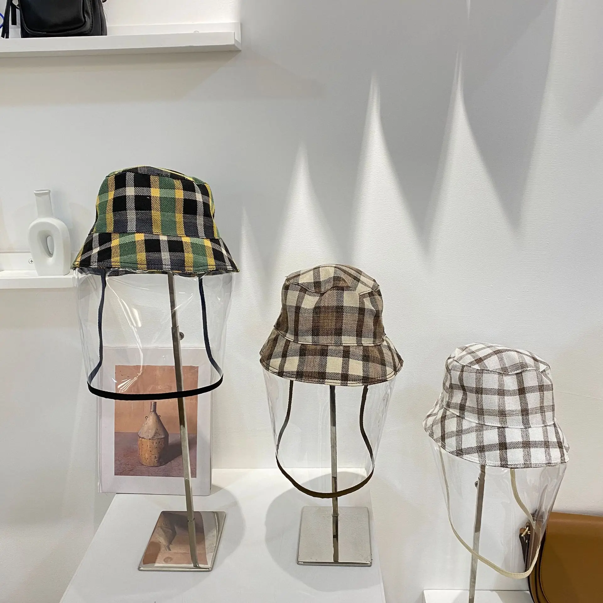 FOSIZZO унисекс шляпы ведра летние прозрачная парусиновая шляпа из ПВХ Finsherman