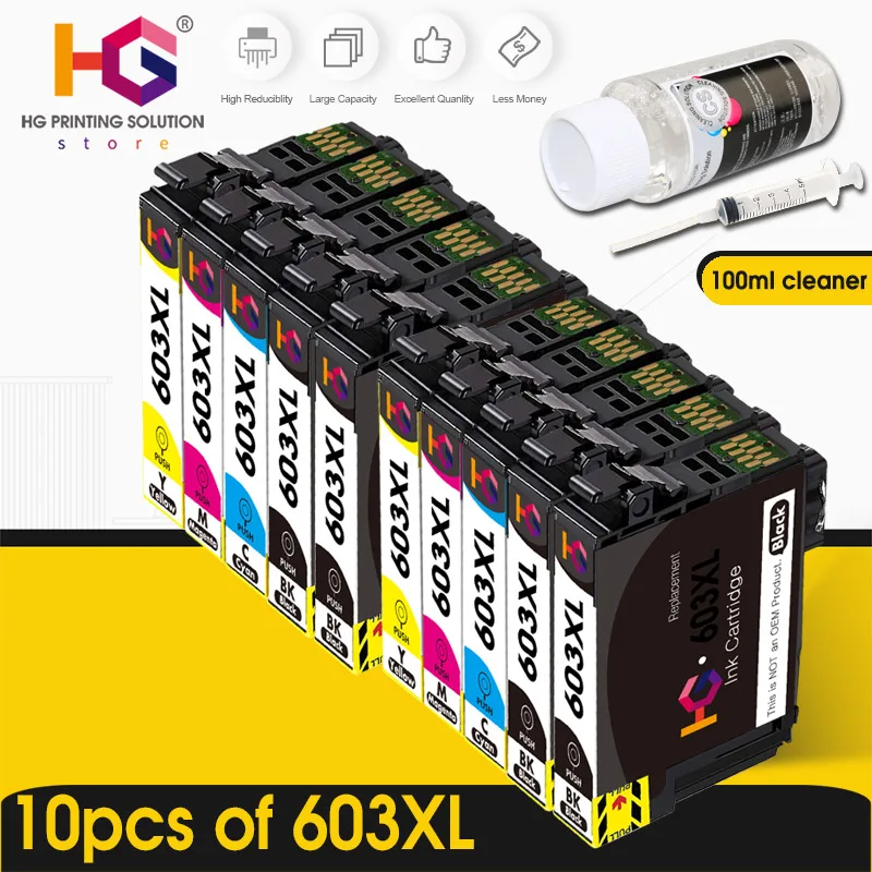 603 XL совместимый для Epson 603XL E603 T603 XP 2100 3100 WF 2810 3105 4100 4105 2830 2105 принтер|Чернильные