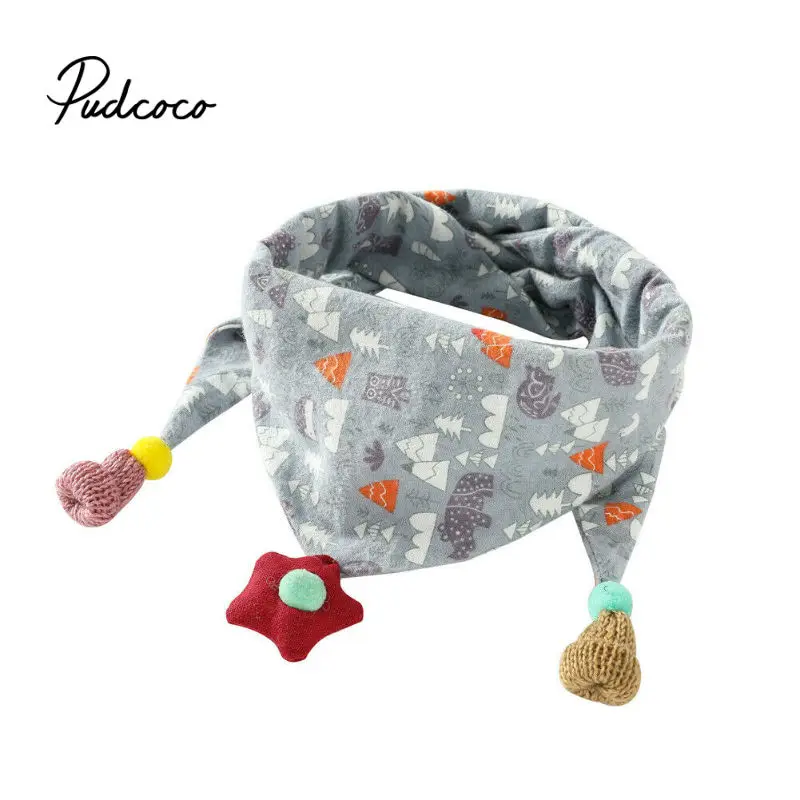 Модный шарф для девочек и мальчиков шали с животным принтом треугольная бандана