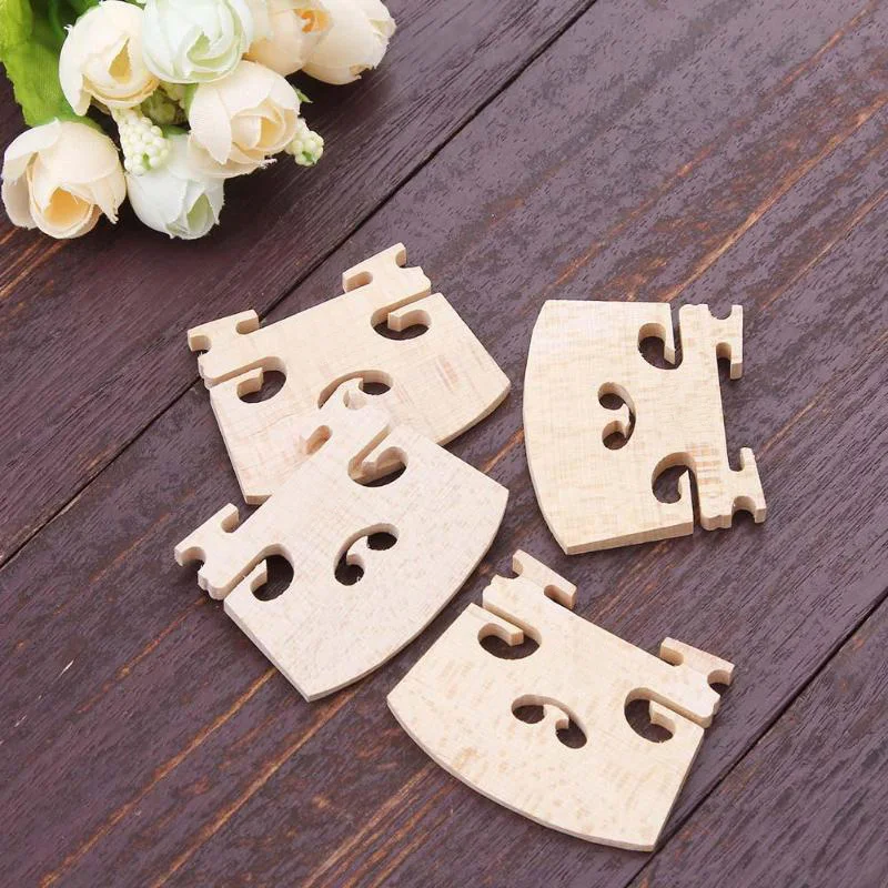 

4Pcs Maple Wood Violin Bridges Handmade for 1/4-4/4 Size Violin Musical Instrument YA88