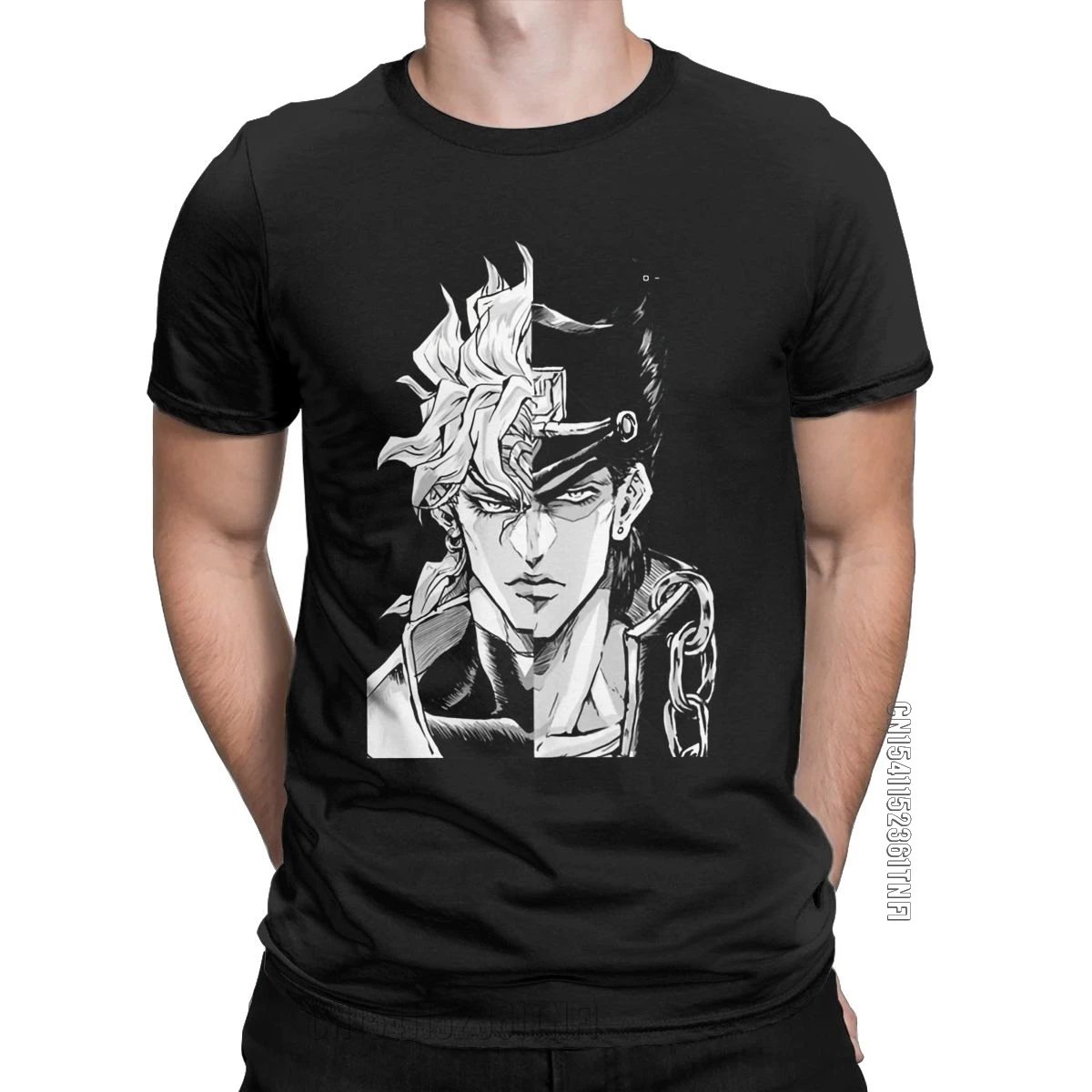 Футболка мужская с круглым вырезом модная тенниска из чистого хлопка коротким