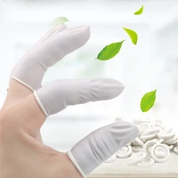 260700 pcs durable natural latex anti static finger cots practical design disposable makeup eyebrow extension gloves tools hot