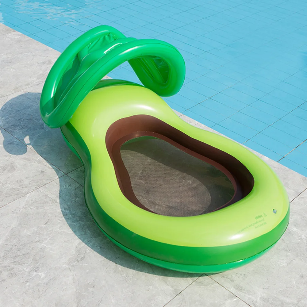 

Avocado Shape Float Lounge Water Sports Safe Swimming Pool Inflatable Deck Chair Outdoor Summer Beach Entertainment