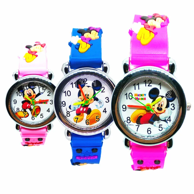 Детские часы с мультяшной мышкой экологичный силиконовый ремешок детские для