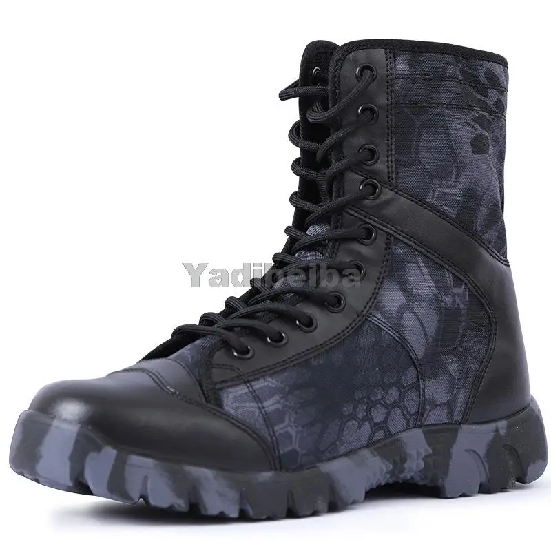 

Men Tactical Military Boots Desert Boots Hiking Shoes Camouflage High-top Men Shoes Non-slip Desert Combat Boots Winter Shoes
