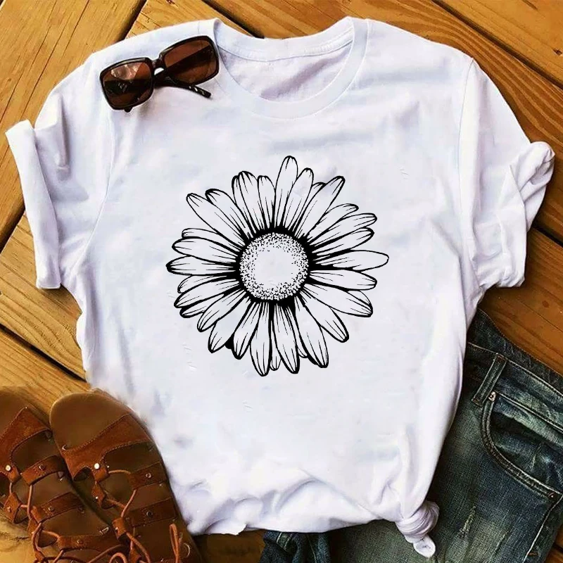 

Women 2020 Spring Summer Flamingo Flower Clothing Print Lady Womens Top Ladies Graphic Female T Shirt T-shirts Tee T-Shirt