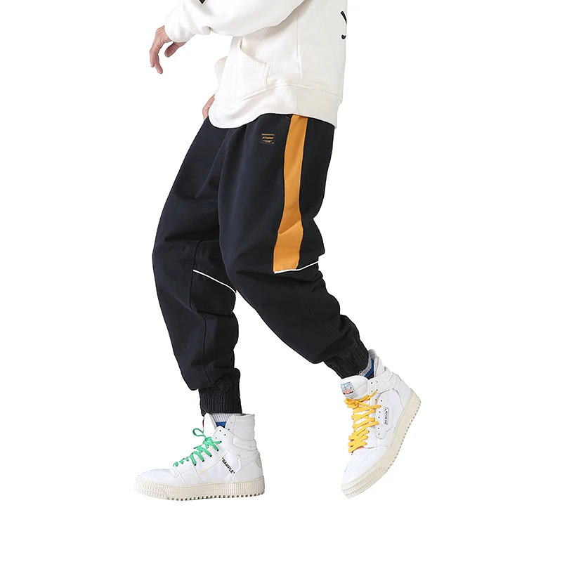 

Sweatpants Men's Fashion Hit Color Casual Drawstring Joggers Pants Men Streetwear Track Pants Loose Hip Hop Trousers Mens M-4XL