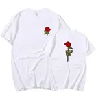 МужскаяЖенская футболка в стиле хип-хоп, забавная футболка с коротким рукавом, новые хипстерские футболки, мужскиеженские футболки с принтом ядовитых роз