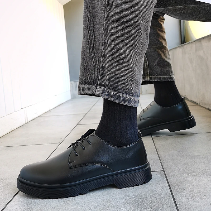 

Comfortable lace up Shoes Men Casual shoes outdoor fashion Leather Loafers Office Shoes Men Flats Office Oxfords big size 48