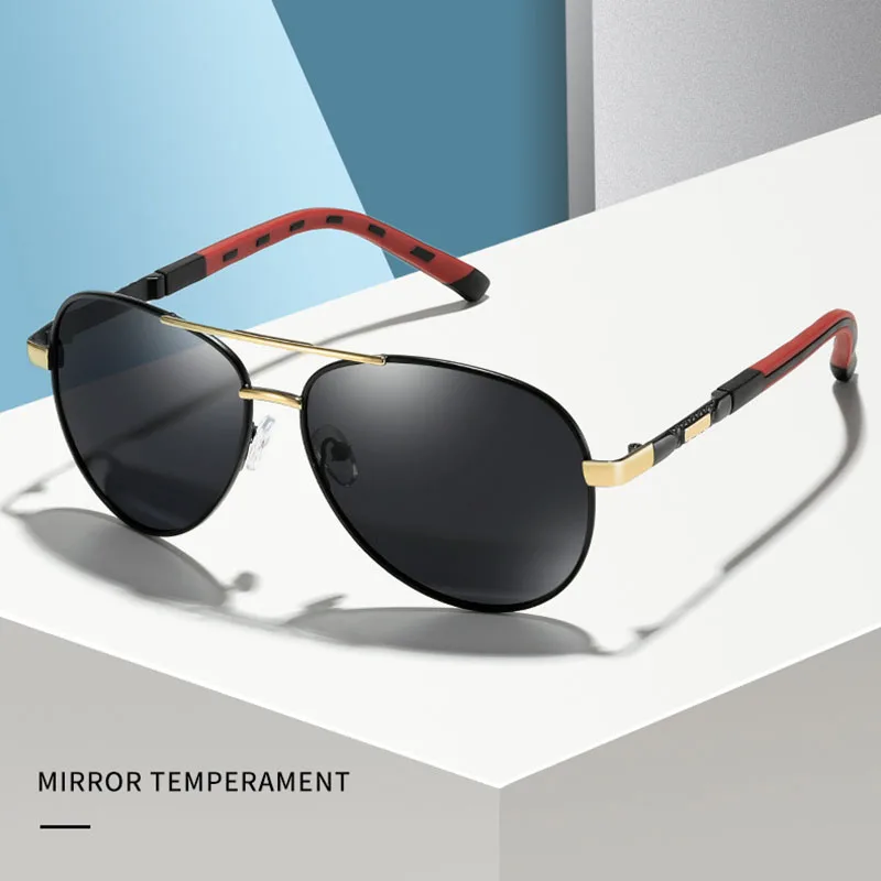 Солнцезащитные очки авиаторы Мужские поляризационные Классические зеркальные в