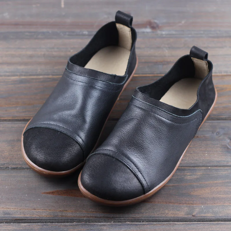 

Men's Leather Shoes Slip-on Barefoot Shoes Brand Men's Casual Shoes Male Sneakers Spring Autumn Mocassin Man Flat Shoes