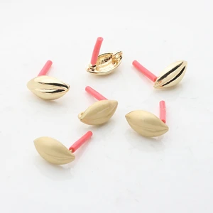 Серьги-подвески из цинкового сплава в форме кофейных зерен, 8 х16 мм