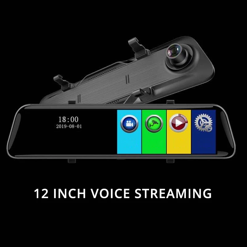 

UNCOM DVR Dash Cam 12-inch car dvrs video recorder mirrors streaming media driving recorder HD rearview mirror dual lens
