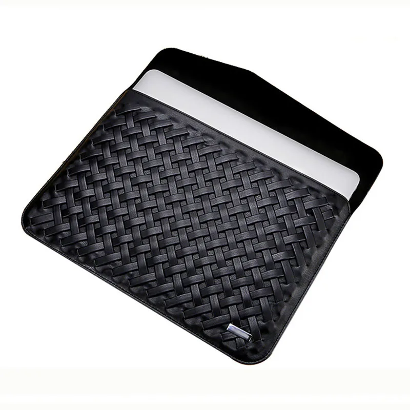 Роскошный прочный ткачество PU кожаный чехол для Macbook Air Pro retina 11 12 13 15 Защитная