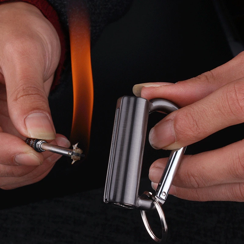 Перманентная наружная зажигалка Flint Match Striker Keychain Fire Starter мгновенное портативное