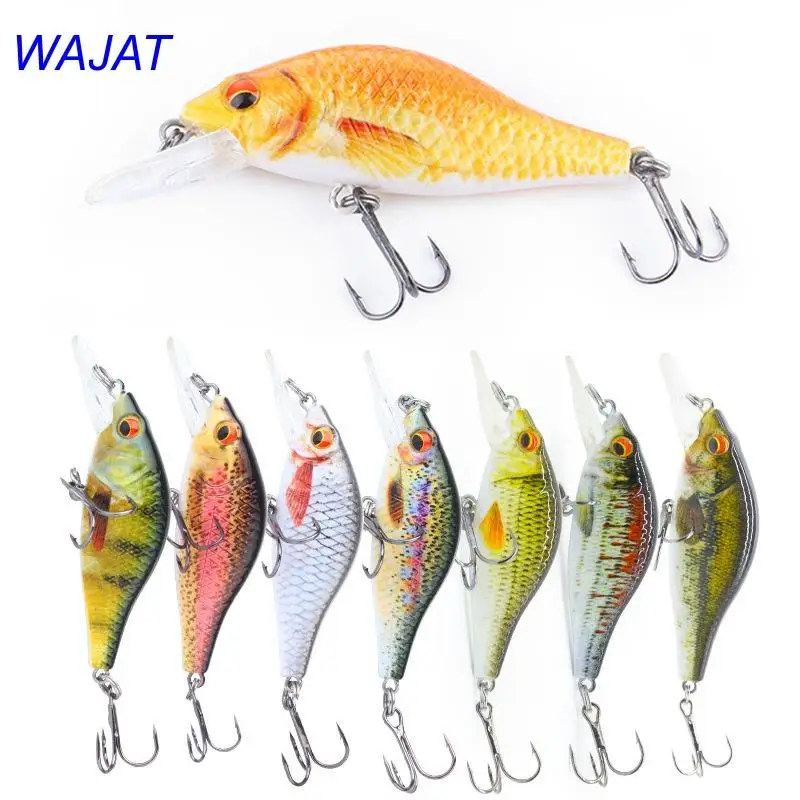 Wajat 1 шт. маленькие толстяки с взбитыми ртами и поддельные рыбы жесткие приманки