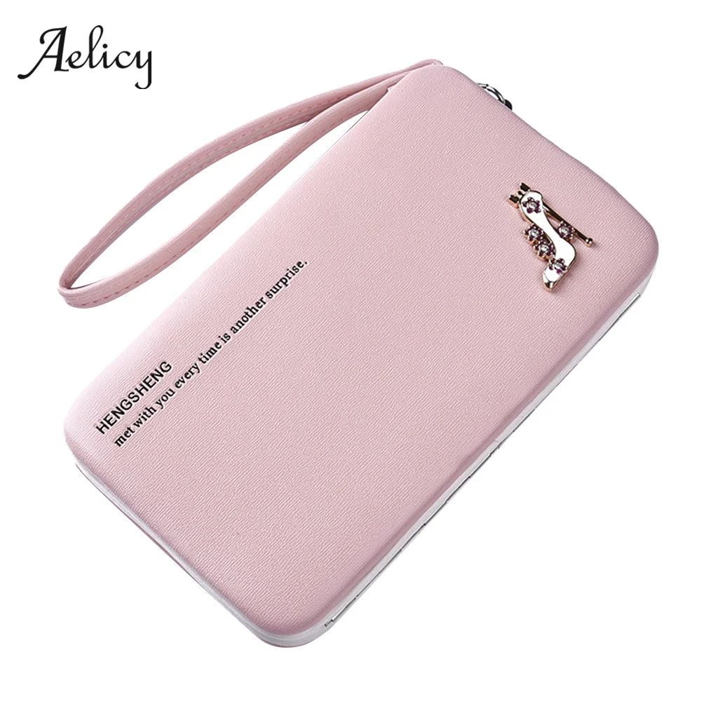 Aelicy кошелек женский длинный кошелек Кожаные женские кошельки на молнии Portefeuille Дамский бумажник-ридикюль Cartera Mujer