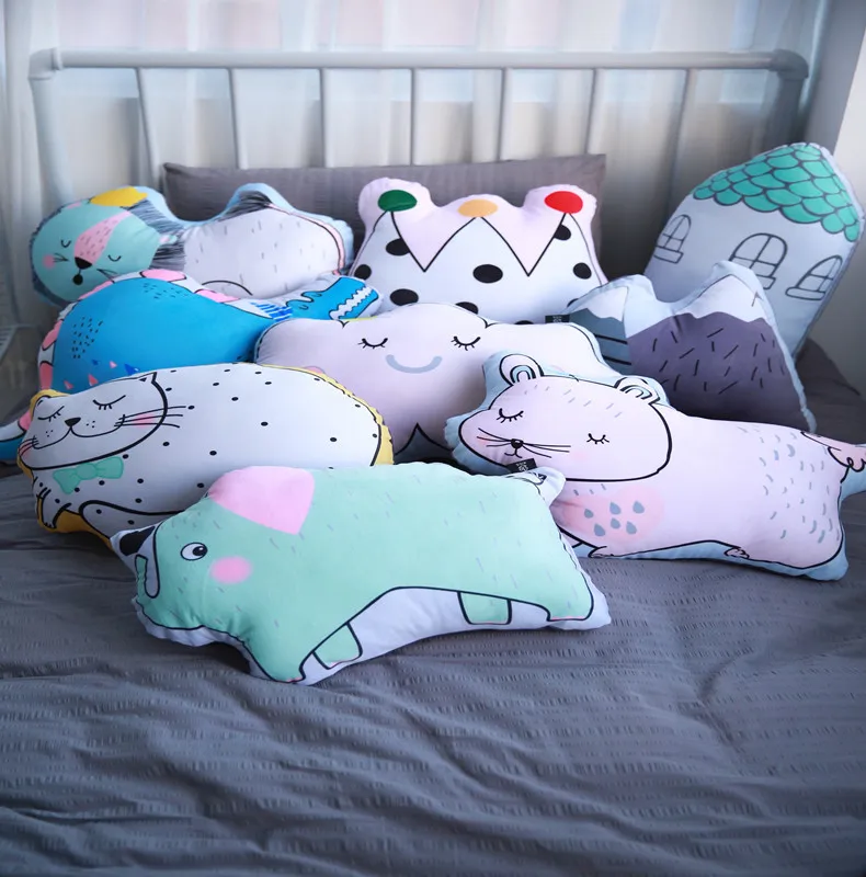 Нордический стиль Kawaii мультфильм животные плюшевые игрушки лиса кролик подушка