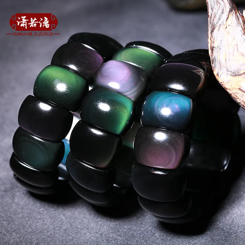 AAA grade rainbow obsidian stone bracelet natural gem stone jewelry bangle for woman for gift wholesale !