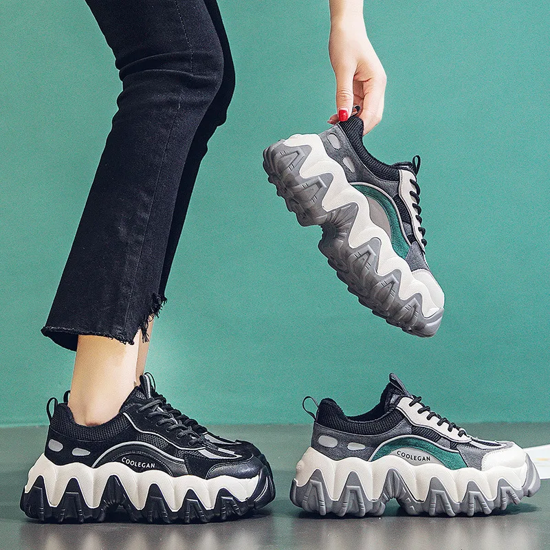 Женские кроссовки из замши и сетчатого материала модные Светоотражающие на