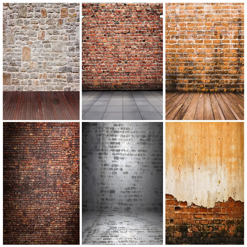 

Art Fabric Photography Backdrops Props Vintage Brick Wall Baby Portrait Photo Studio Background 21801ZTM-07