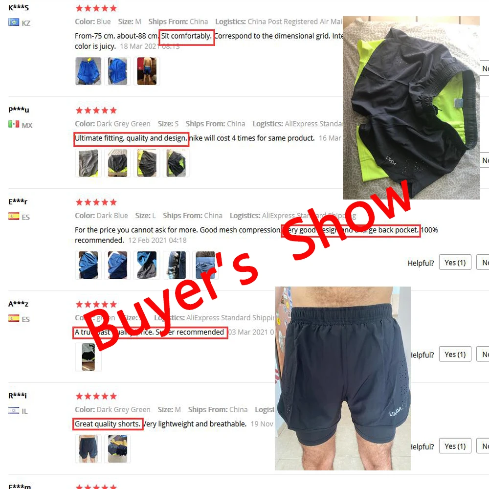 

Lixada Men's 2-in-1 Running Sport Shorts Quick Drying Breathable Gym Training Exercise Jogging Cycling Shorts With Longer Liner