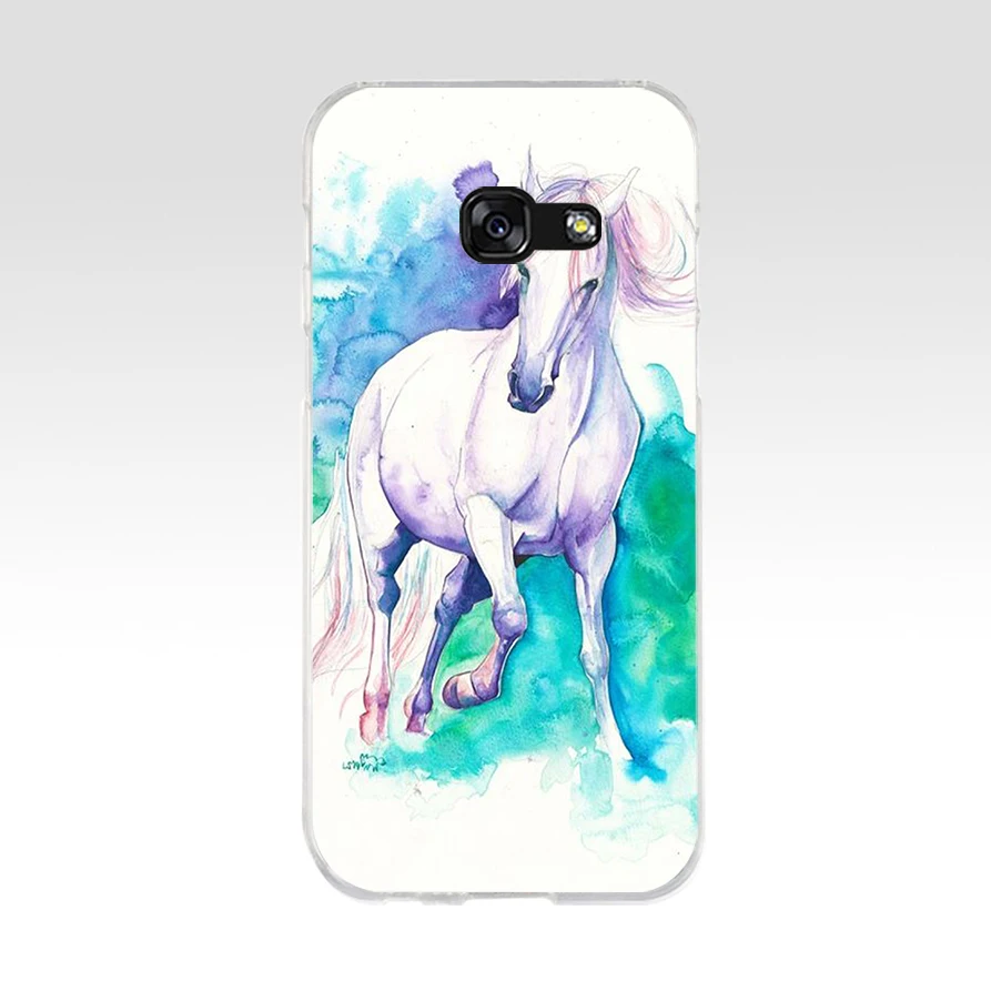 281 watercolor Horse Spirit Soft Silicone Tpu Cover phone Case for Samsung a3 2016 a5 2017 a6 plus a7 a8 a9 star lite s 6 7 8 9 | Мобильные