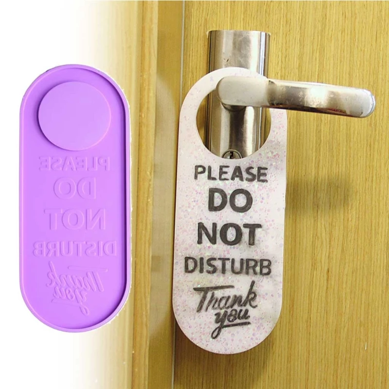

1 Pc PLEASE DO NOT DISTURB THANK YOU Door Listed Hanging Plate Epoxy Resin Mold Pendant Decorations Silicone Mould DIY Crafts