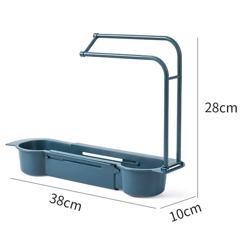 

Telescopic Sink Shelf Soap Kitchen Sponge Holder Sink Drain Rack Storage Basket Kitchen Organizer Gadgets Accessories