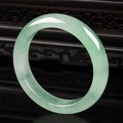 

Natural Burmese Jadeite Light Color 54-64mm Bracelet Elegant Princess Jewelry Gift for Mom and Girlfriend