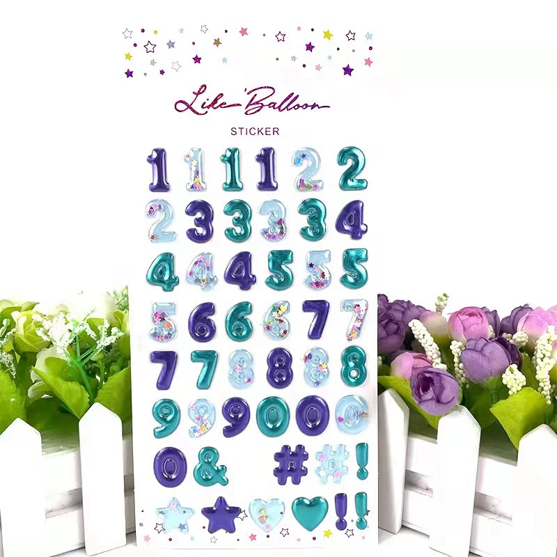 Буквы и цифры дизайн скрапбукинг блестящие наклейки канцелярские