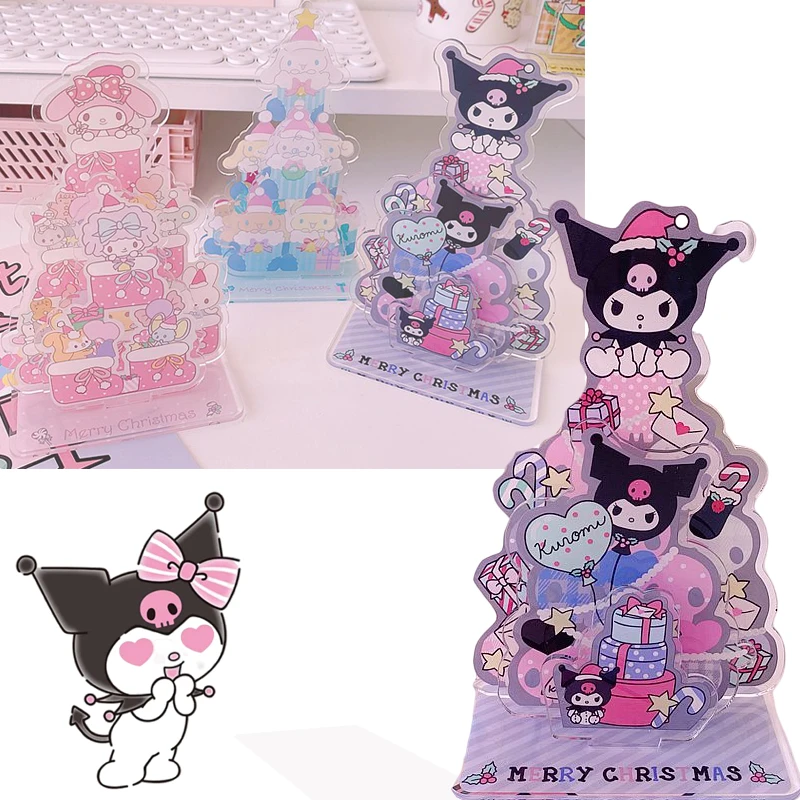 

Kawaii My Melody Kuromi Kitty Desktop Acrylic Ornaments 15cm Cartoon Cinnamoroll Standing Figure Cute Kids Toys Christmas Gift