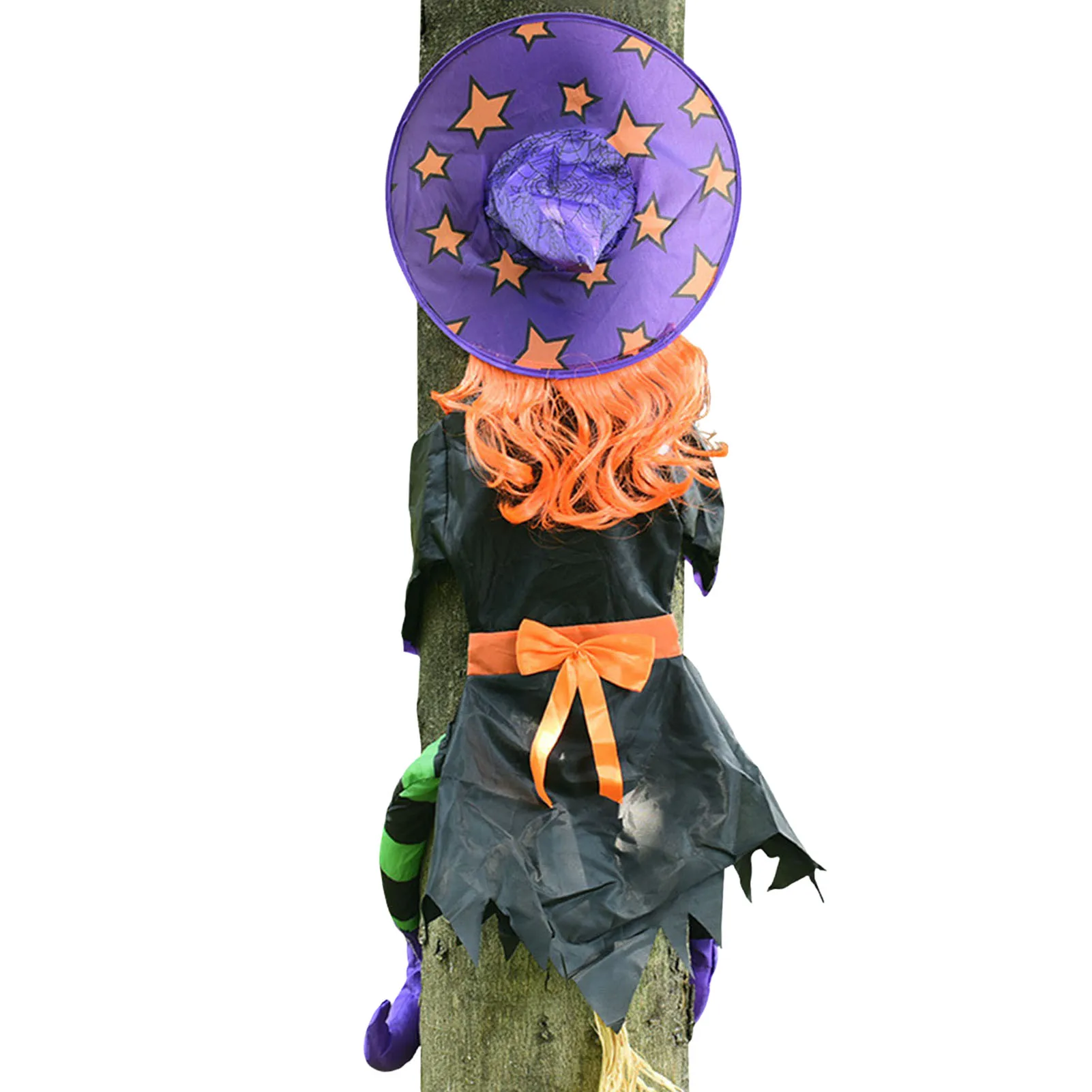

Crashing Witch Into Tree Halloween Decoration Door Porch Tree Decoration Props Witch Outdoor Halloween Decorations Decor