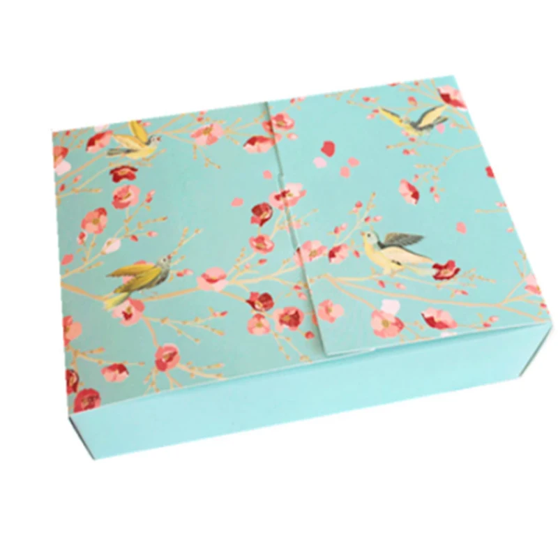 

20 шт./лот, украшения в виде синих цветов, Хлебобулочные упаковки, коробки для упаковки десертов, конфет, печенья, тортов