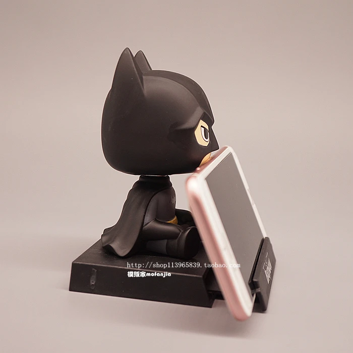 super hero captain america spiderman groot spider man vinyl shaking head doll q ver mobile phone holder stand table decoration free global shipping